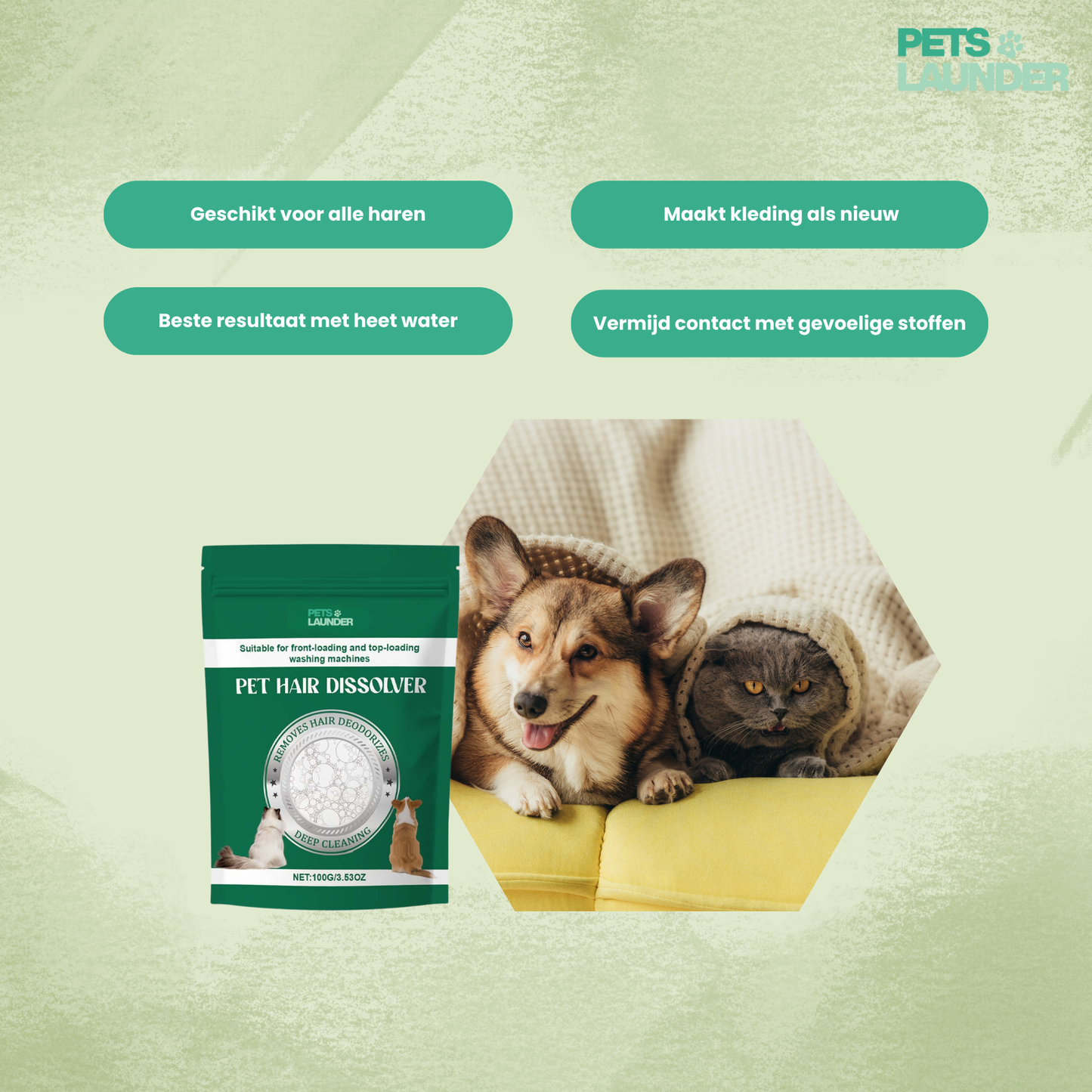 Huisdierhaar Oplosser voor de Was (6 Stuks) - Verwijdert Honden en Kattenhaar tijdens het Wassen
