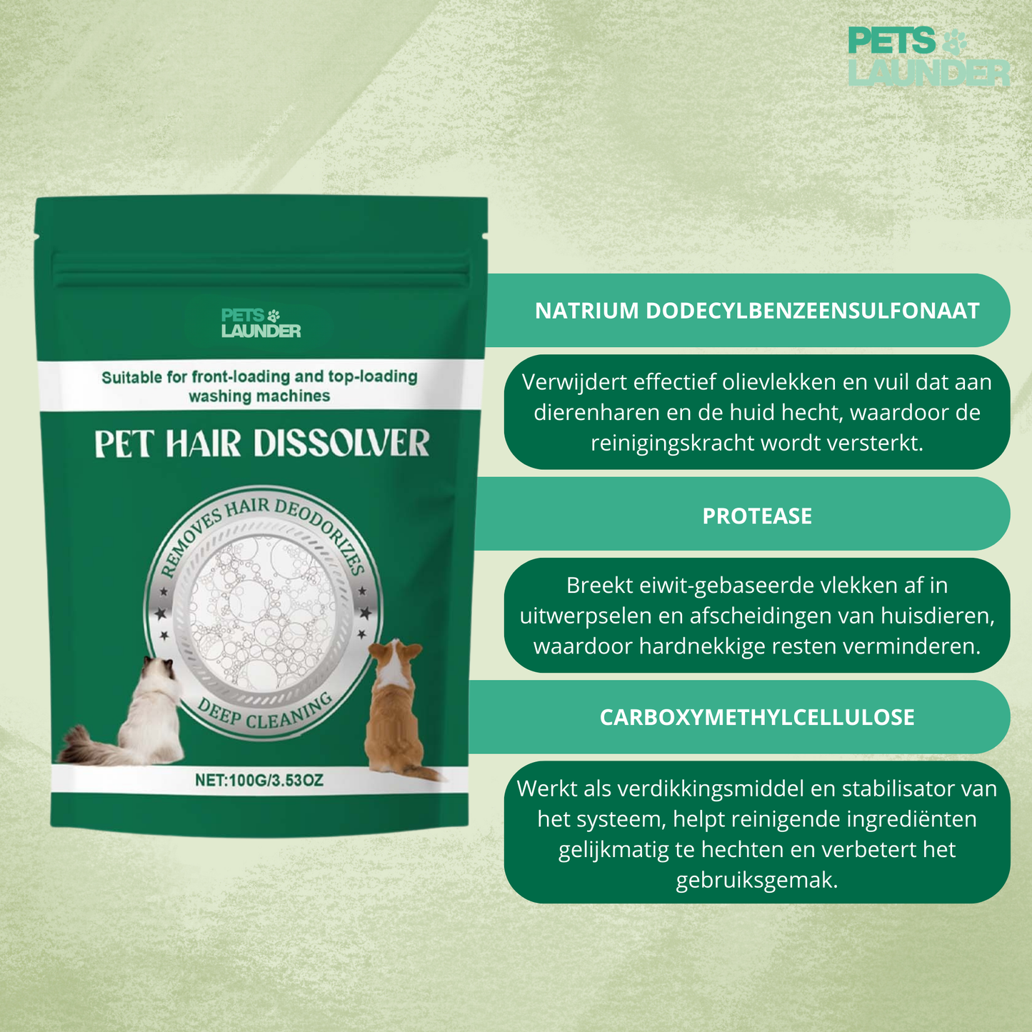 Huisdierhaar Oplosser voor de Was (6 Stuks) - Verwijdert Honden en Kattenhaar tijdens het Wassen